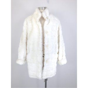 Soft Ivory Faux Fur Coat, Size S, Sin by Morgan Cooper, Brand New, NWOT